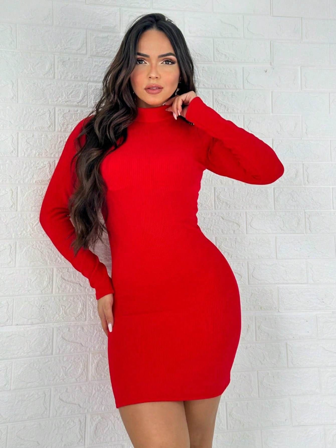 VESTIDO MALHA ALTA