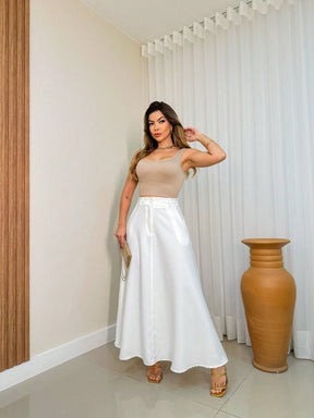 Saia longa de alfaiataria